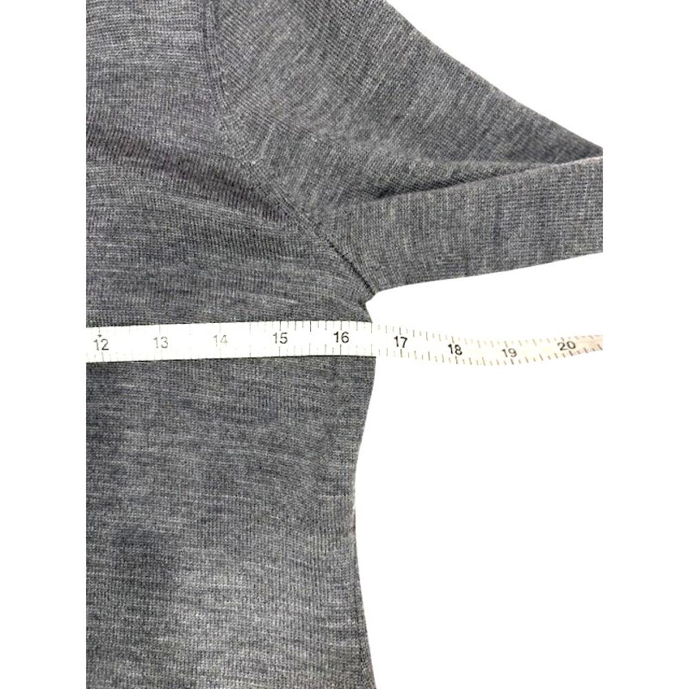 TALBOTS Heather Gray 100% Merino Wool Longline Sweater Duster Small Petite SP - Picture 6 of 11